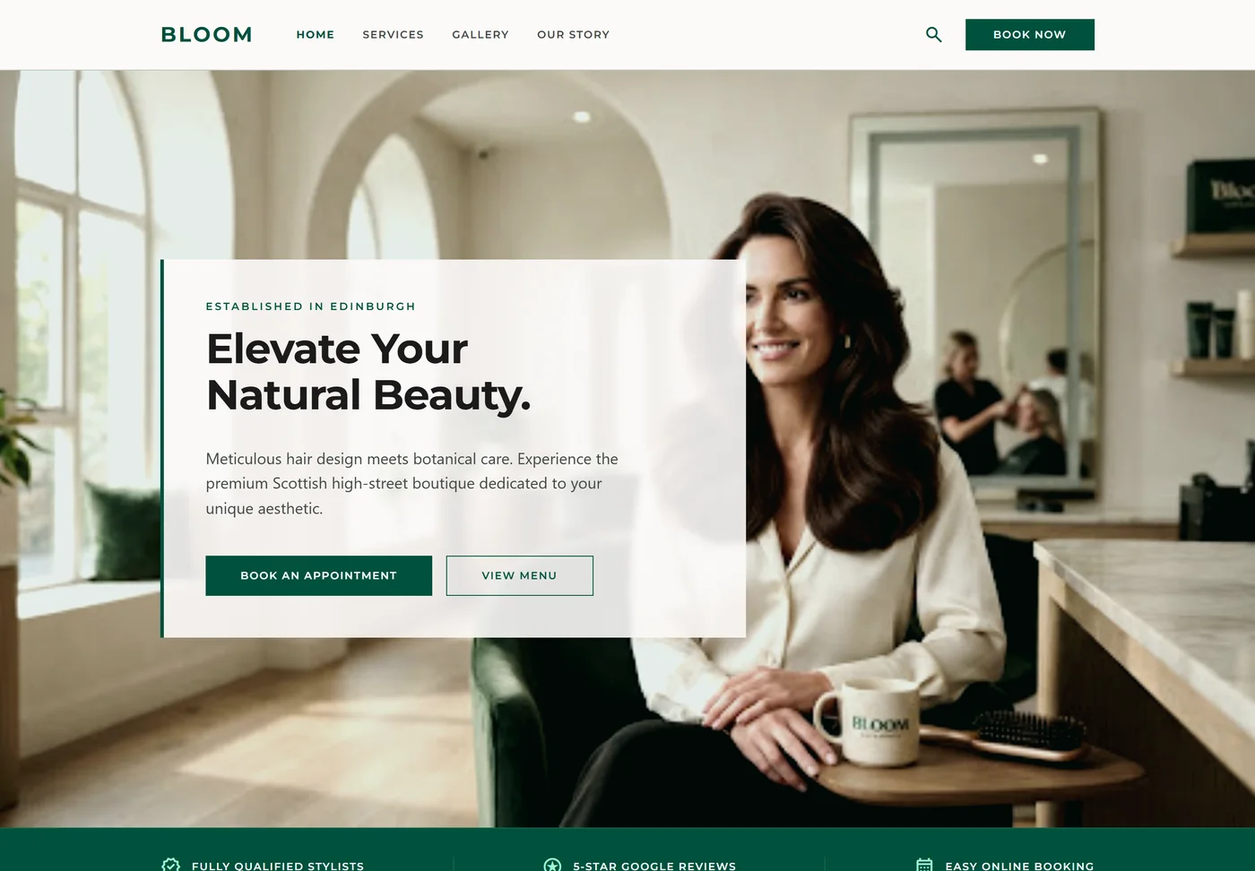 Bloom Hair & Beauty - after redesign