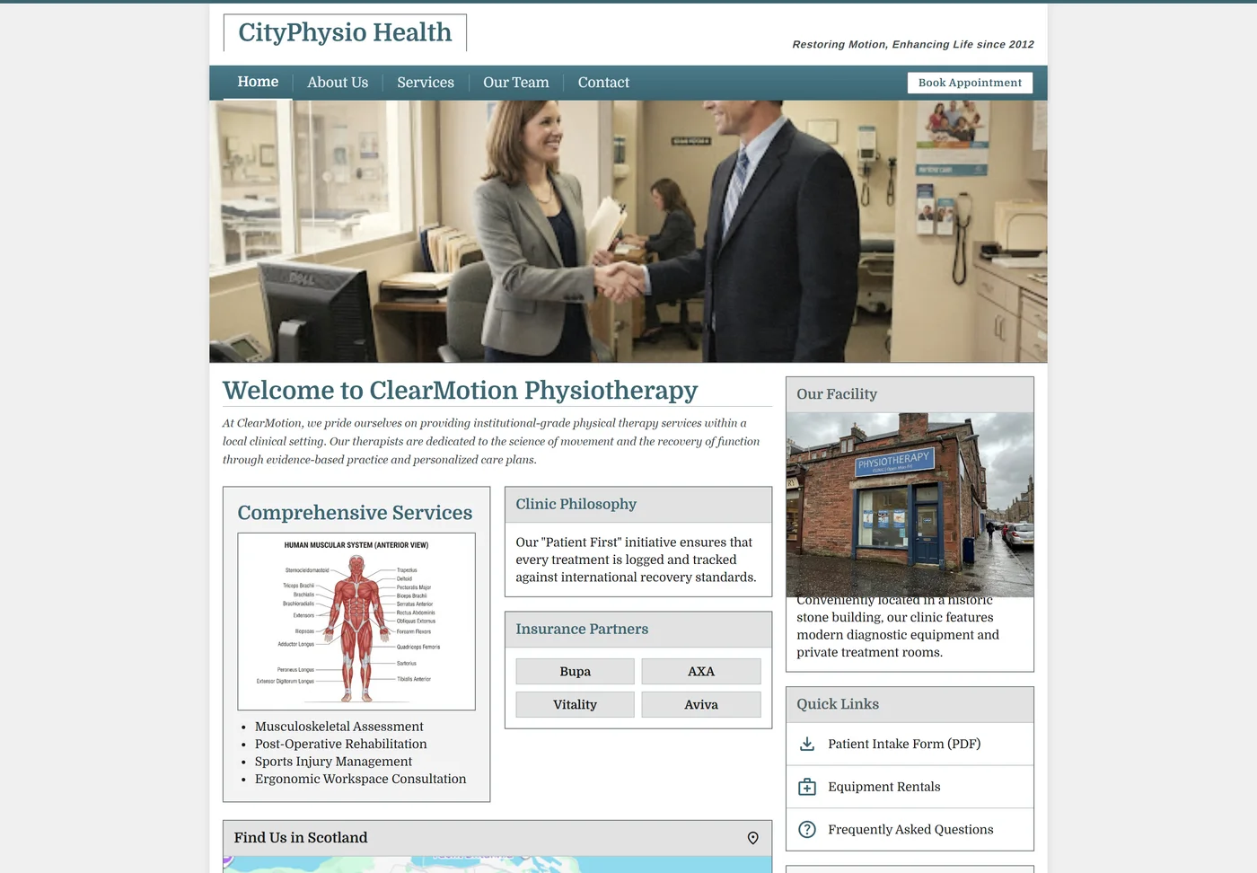 ClearMotion Physiotherapy - old website