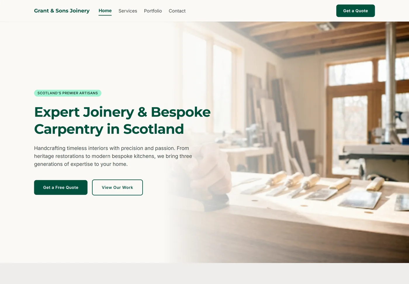 Grant & Sons Joinery - after redesign