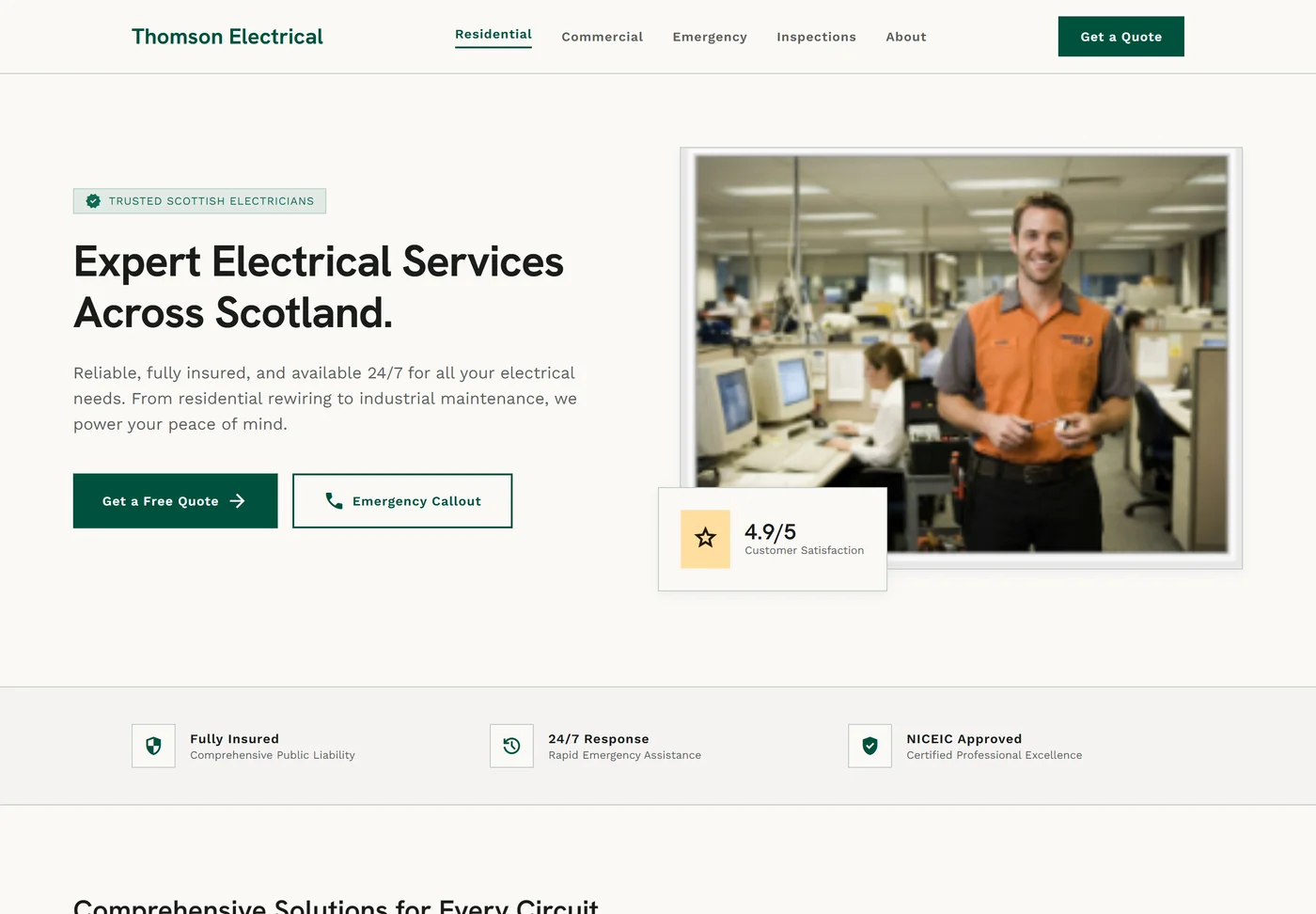 Thomson Electrical - after redesign